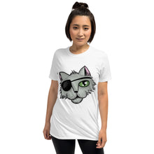 Load image into Gallery viewer, Cartoon Pirate Cat Short-Sleeve Unisex T-Shirt for Men and Women