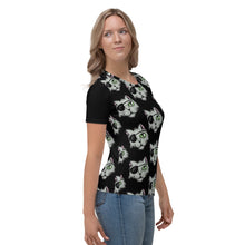 Load image into Gallery viewer, Pirate Cat Women's Black T-shirt
