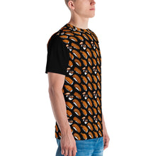 Load image into Gallery viewer, Black with Sushi Pattern Men's T-shirt