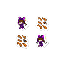 Load image into Gallery viewer, Cute Kawaii Cat Girl and Sushi Bubble-free stickers