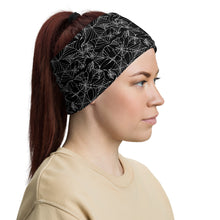 Load image into Gallery viewer, Goth Black Spider Web Pattern Neck gaiter Face Mask
