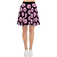 Load image into Gallery viewer, Man Eating Donuts Black Goth Skater Skirt