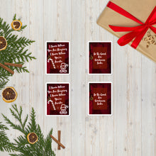Load image into Gallery viewer, Creepy Christmas Santa Quote Bubble-free stickers