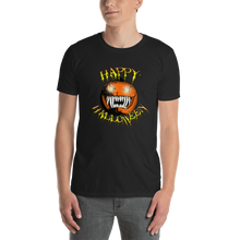 Load image into Gallery viewer, Happy Halloween Scary Pumpkin Short-Sleeve Unisex T-Shirt black