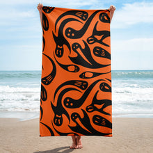 Load image into Gallery viewer, Halloween Goth Spooky Ghost Beach or Bath Towel to Spook Up Your Summer