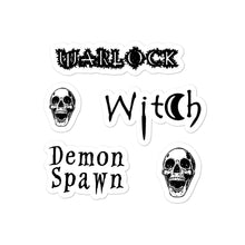 Load image into Gallery viewer, Bullet Journal Goth Witch Skulls Bubble-free stickers