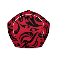Load image into Gallery viewer, Red and Black Halloween Ghosts Bean Bag Chair w/ filling