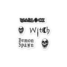 Load image into Gallery viewer, Bullet Journal Goth Witch Skulls Bubble-free stickers