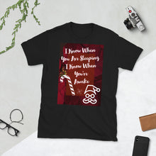 Load image into Gallery viewer, I know when you are sleeping creepy Christmas Short-Sleeve Unisex T-Shirt