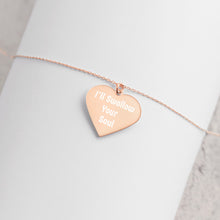 Load image into Gallery viewer, I'll Swallow Your Soul Engraved Silver Heart Necklace