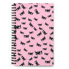 Load image into Gallery viewer, Pastel Goth Skeleton Cats Spiral notebook