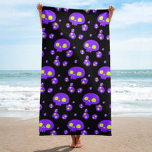 Load image into Gallery viewer, Purple Skulls Towel