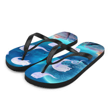 Load image into Gallery viewer, Ghost Cats Halloween Flip-Flops