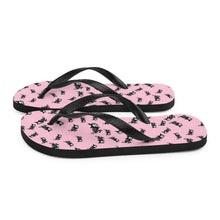 Load image into Gallery viewer, Pastel Goth Skeleton Cats Duffle Flip-Flops