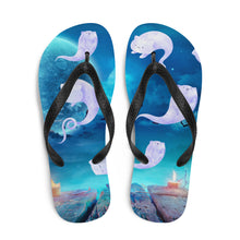 Load image into Gallery viewer, Ghost Cats Halloween Flip-Flops