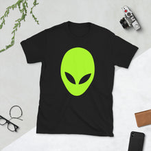 Load image into Gallery viewer, Black Alien Head Short-Sleeve Unisex T-Shirt
