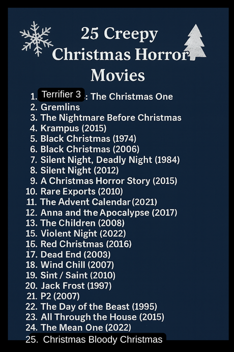 My Creepy Christmas Horror Movie Advent Calendar