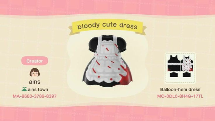 Cool Creepy Goth #AnimalCrossingNewHorizon Clothes Designs I Have Found