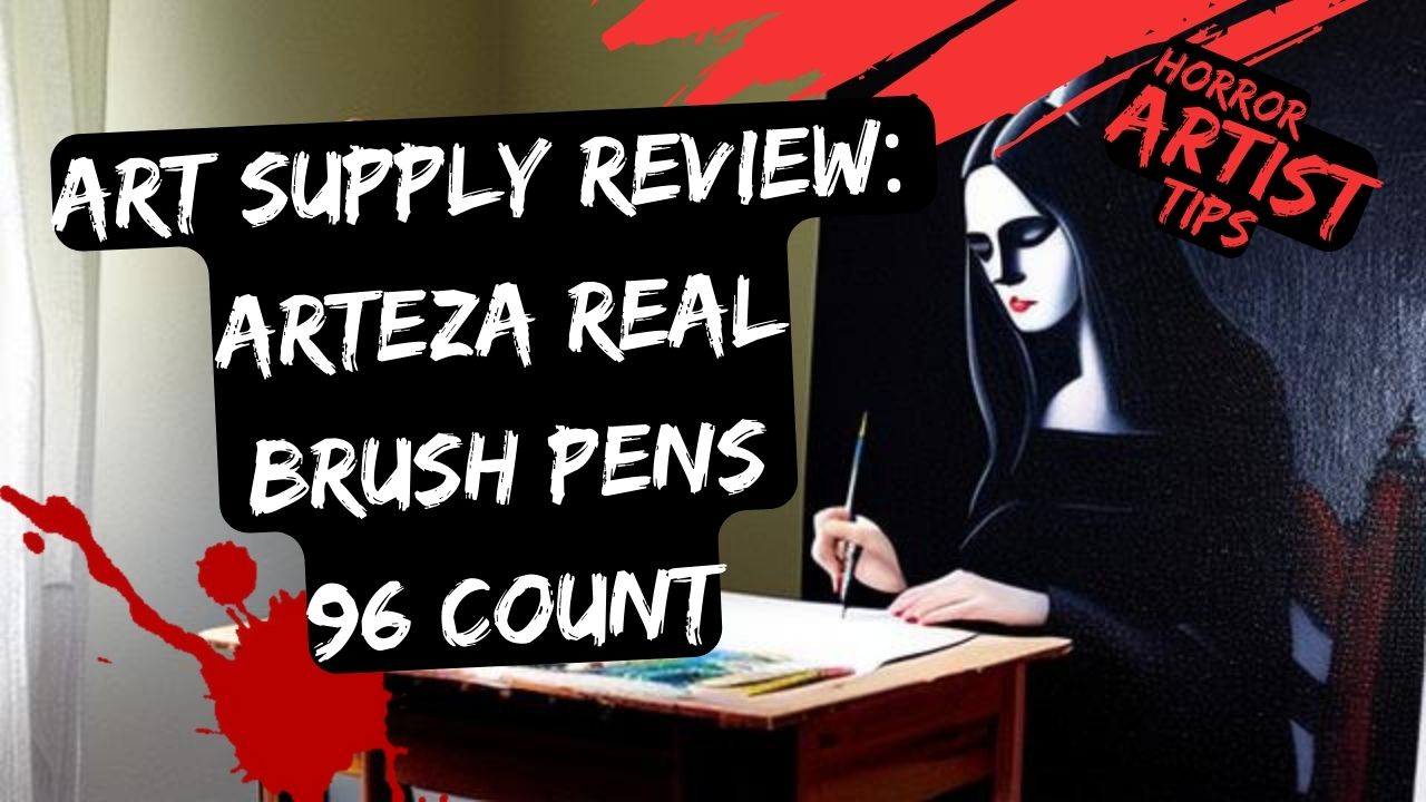 Art Supply Review: Arteza Real Brush Pens 96 Count 4 Black Cats – Dark  Whimsical Art