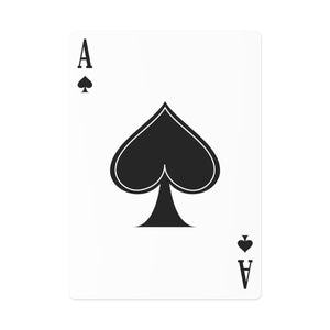 Black and White Skulls Everywhere Poker Cards