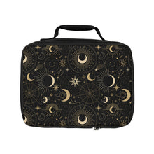 Load image into Gallery viewer, Black and Gold Mystic Night Lunch Bag
