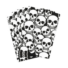 Load image into Gallery viewer, Black and White Skulls Everywhere Poker Cards
