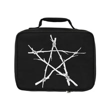 Load image into Gallery viewer, Black and White Witchy Pentagram Lunch Bag
