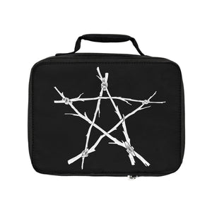 Black and White Witchy Pentagram Lunch Bag