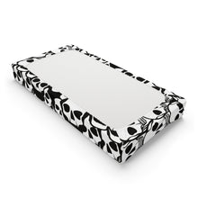Load image into Gallery viewer, Black and White Skulls Everywhere Baby Changing Pad Cover
