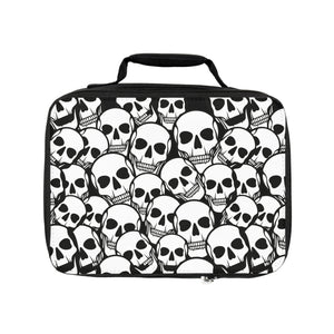 Black and White Skulls Everywhere Lunch Bag
