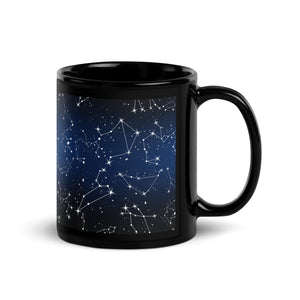 Galaxy Night Sky Black Glossy Coffee Mug