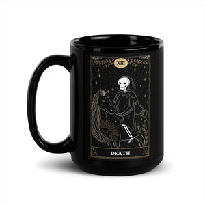 Tarot Death Card Black Glossy Coffee Mug