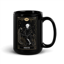 Load image into Gallery viewer, Tarot Death Card Black Glossy Coffee Mug
