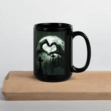 Load image into Gallery viewer, Forever Love Creepy Valentine Black Glossy Mug Gift
