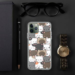 Cute Cats Closeup Clear Case for iPhone®