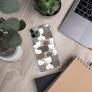 Cute Cats Closeup Clear Case for iPhone®