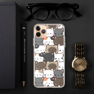 Cute Cats Closeup Clear Case for iPhone®