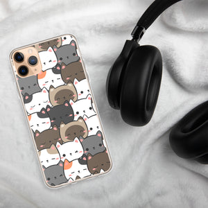 Cute Cats Closeup Clear Case for iPhone®