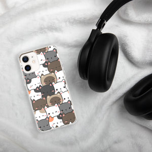 Cute Cats Closeup Clear Case for iPhone®