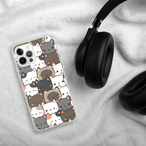 Cute Cats Closeup Clear Case for iPhone®