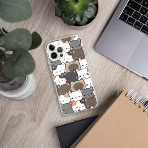 Cute Cats Closeup Clear Case for iPhone®