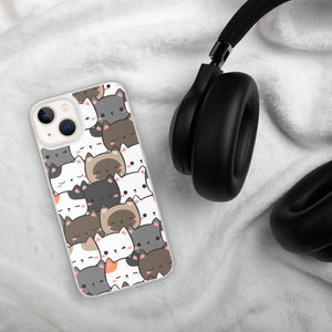 Cute Cats Closeup Clear Case for iPhone®