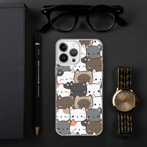 Cute Cats Closeup Clear Case for iPhone®