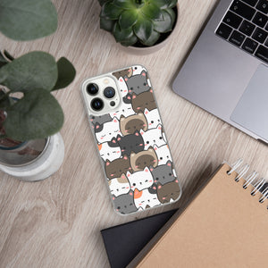 Cute Cats Closeup Clear Case for iPhone®