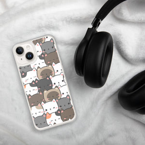 Cute Cats Closeup Clear Case for iPhone®