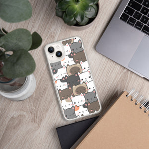 Cute Cats Closeup Clear Case for iPhone®