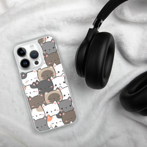 Cute Cats Closeup Clear Case for iPhone®