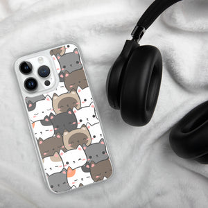 Cute Cats Closeup Clear Case for iPhone®