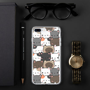 Cute Cats Closeup Clear Case for iPhone®