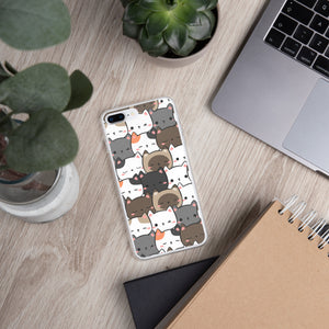 Cute Cats Closeup Clear Case for iPhone®